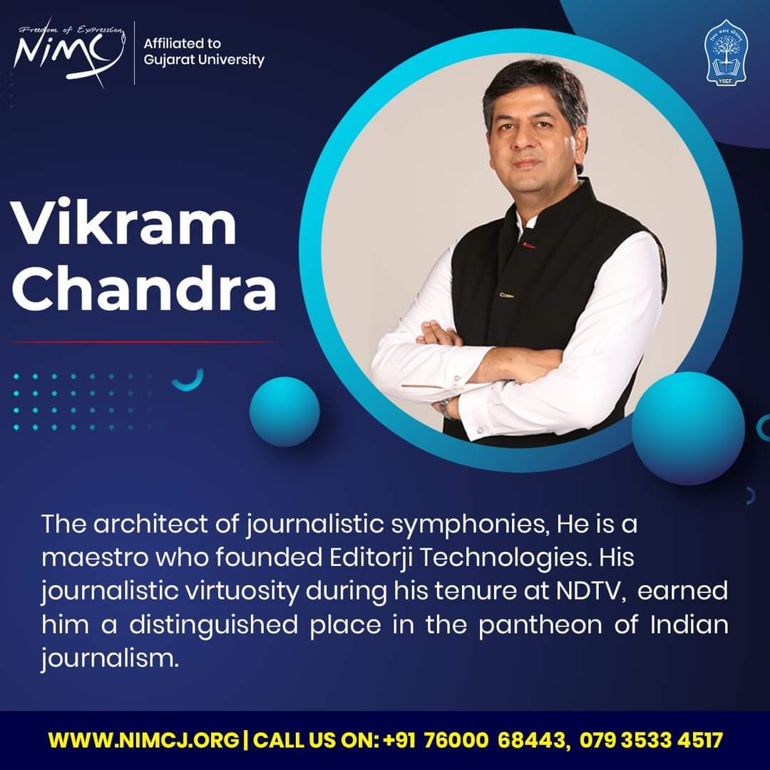NimcjOfficial's tweet photo. Crafting #journalistic masterpieces, from #NDTV to Editorji #Technologies, a symphony of excellence in Indian #journalism. To know more visit: https://t.co/jnVzdYDXeF or call us on +91 76000 68443 / 079 35334517
#NIMCJ #Vikramchandra #Media #journalist #ExperienceTheReal #NDTV https://t.co/JeBhxarWVw