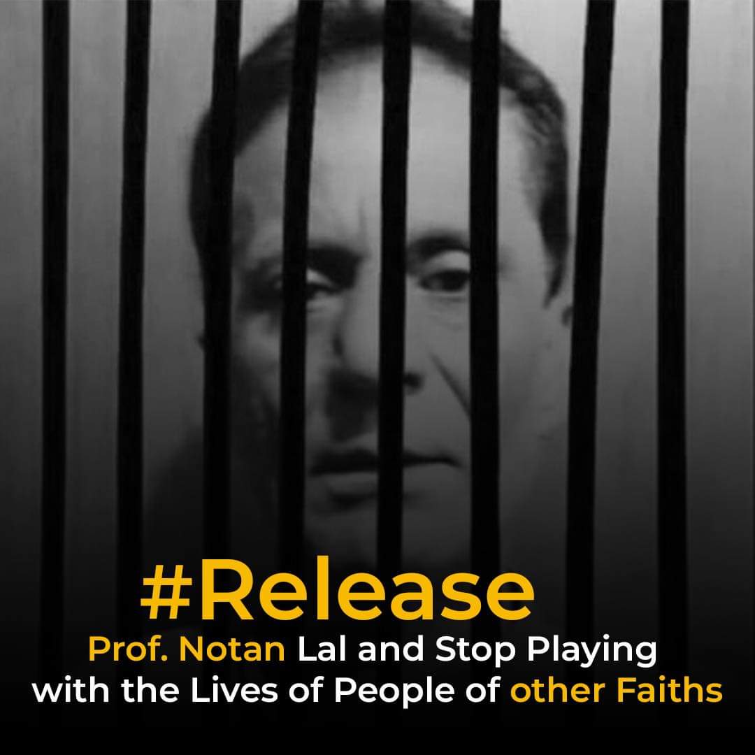#ReleaseProfNotanLal 

Join this trend today and be with Professor Notan Lal to save the truth, lives and generations. Such indoctrination n accusation sooner or later will affect all.