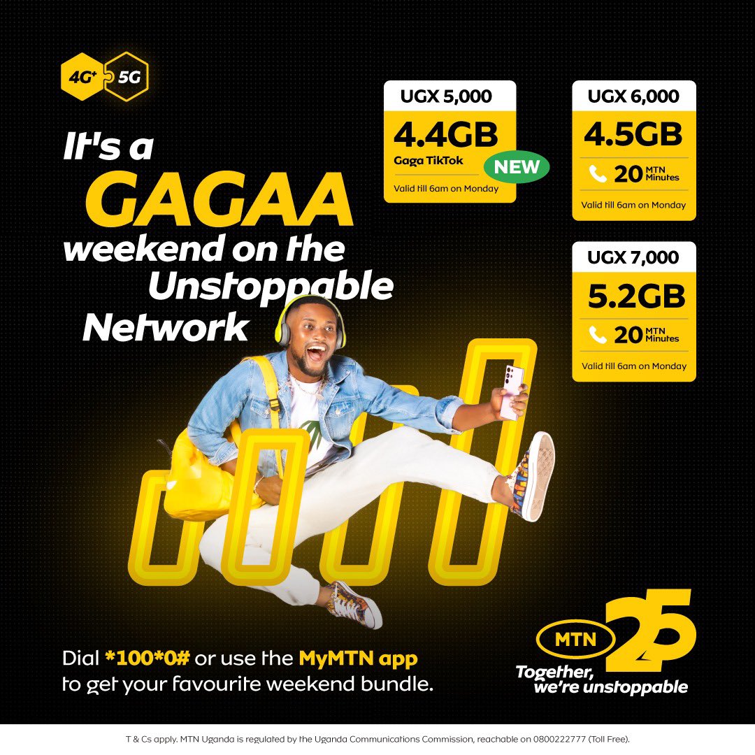 It’s #GagaWeekend 🥰 Load the best bundles using the unstoppable network and update ko us on what’s happening that side🥹🙈
#TogetherWeAreUnstoppable