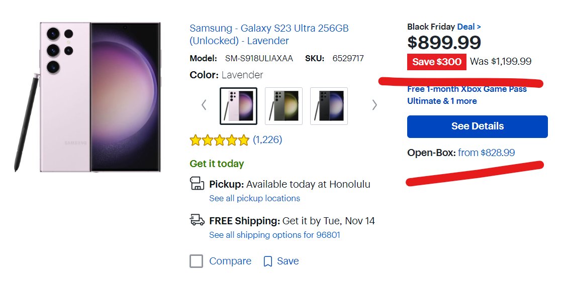 Black Friday 2023: Samsung Galaxy S23 Ultra está no menor preço em