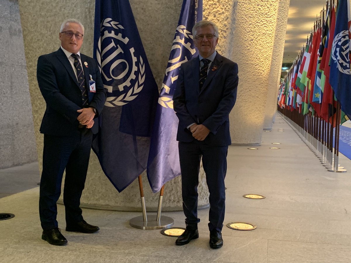 Stuart Rivers (@stuartrivers) on Twitter photo MAKING A GLOBAL DIFFERENCE 🥇 🏆
Yesterday, I was at the <a href="/ilo/">International Labour Organization</a> with <a href="/MNWBUK/">Merchant Navy Welfare Board</a> chair, Andrew Cassels to share our experience as the UK National Seafarers’ Welfare Board and umbrella charity for maritime welfare. Together with our constituents, we can make a global difference. MAKING A GLOBAL DIFFERENCE 🥇 🏆
Yesterday, I was at the <a href="/ilo/">International Labour Organization</a> with <a href="/MNWBUK/">Merchant Navy Welfare Board</a> chair, Andrew Cassels to share our experience as the UK National Seafarers’ Welfare Board and umbrella charity for maritime welfare. Together with our constituents, we can make a global difference.
