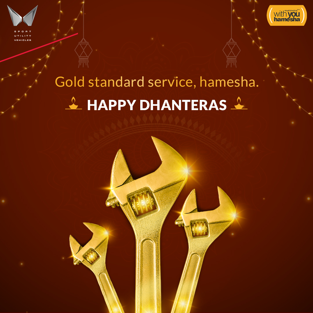 Wishing you the prosperity you deserve, providing you with quality care your SUV needs. #Dhanteras #WithYouHamesha