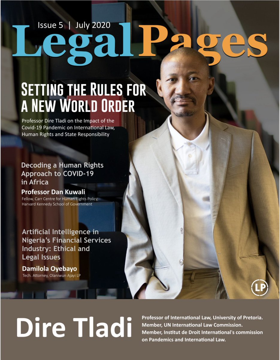 Legal_Pages's tweet photo. We extend our congratulations to Prof. Dire Tladi of the University of Pretoria (@UPTuks), who was recently elected to a 9-year term on the International Court of Justice (ICJ). He becomes the first South African to serve as a judge on the ICJ.

1/2 https://t.co/ntdkI3qRiq
