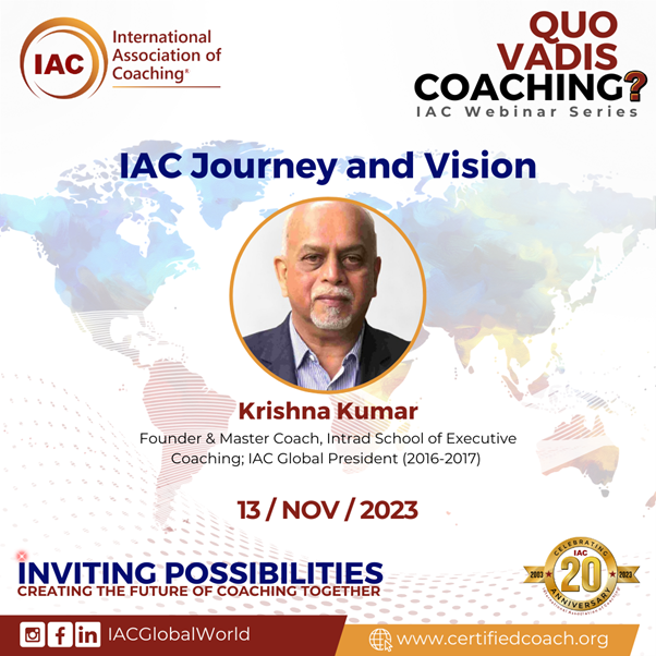 iseckkumar's tweet photo. As a former Global President of the IAC, I am delighted to be invited to participate and share my thoughts of the future of coaching with my esteemed colleagues. 
Do register for the event at https://t.co/bZZ0YOU39r https://t.co/jvrGrF23mr