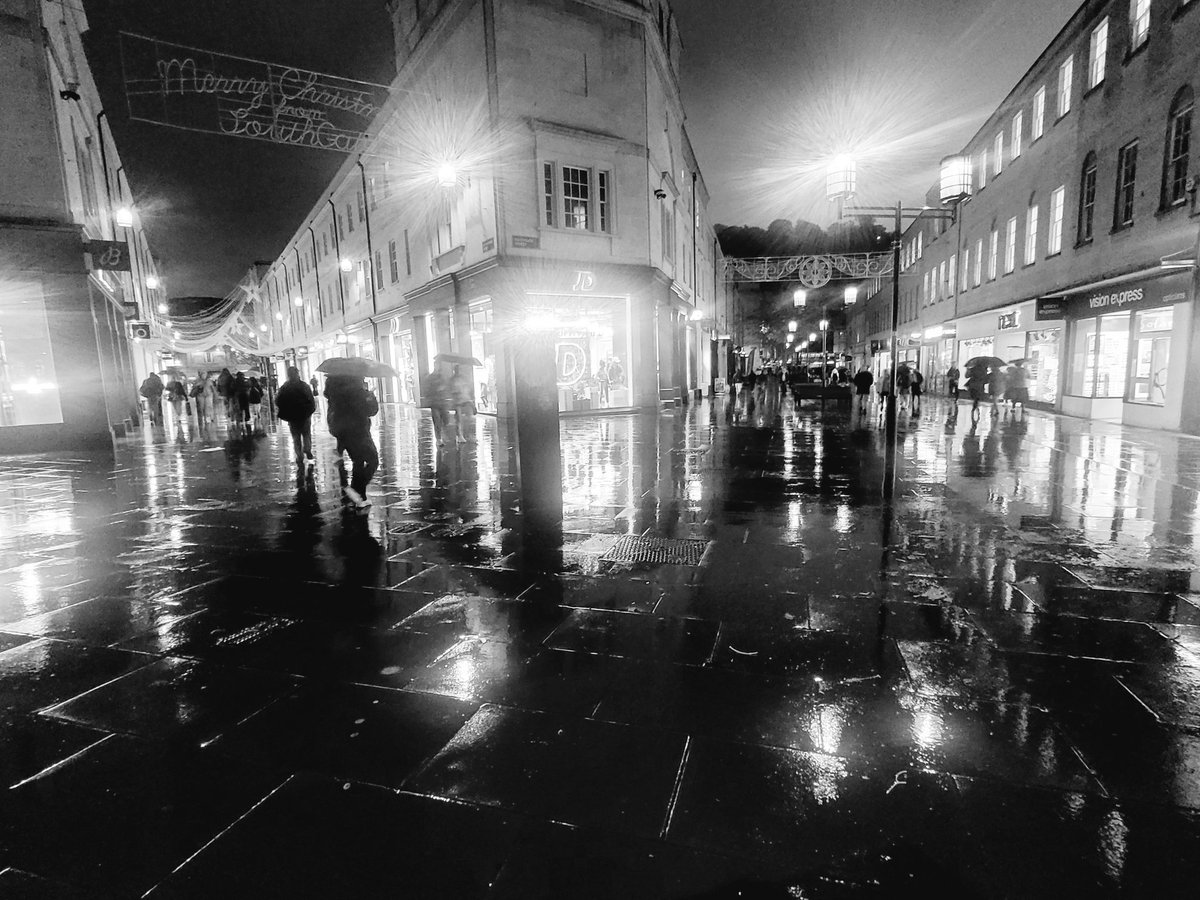 Heavy rain again, which is getting wearisome. I ended up having a couple of soggy walks yesterday afternoon/evening - black and white suits shots like these, I think. Raincoats on, brollies in hand and have a good day, anyway! Xx