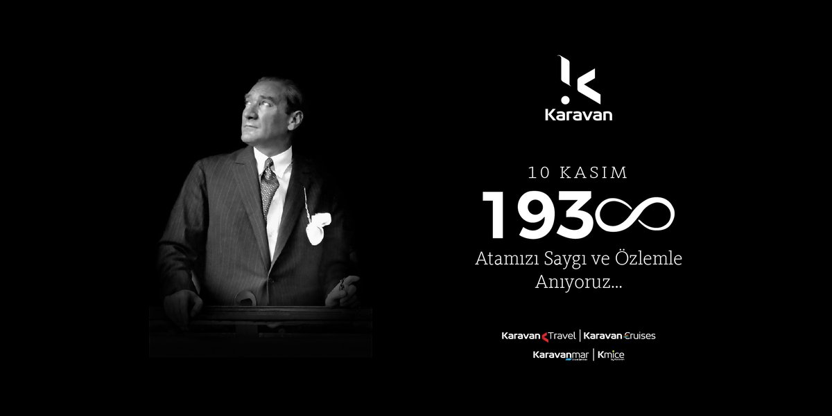 Atamızı, saygı ve özlemle anıyoruz.

We commemorate our Great Leader Mustafa Kemal Atatürk with respect and longing.

#10kasım #saygıveözlemle#mustafakemalatatürk #büyükönder 
#karavantravel #karavanturkey #karavanmar#kmice #karavancruises
