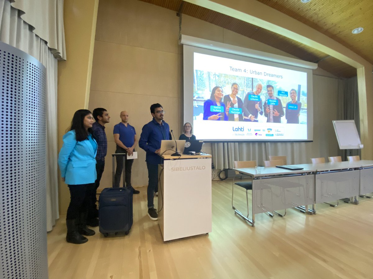 Show time! - The Urban Dreamers are first to present. 🎉 #Lahti72h #liikennehaaste 

<a href="/LahdenKaupunki/">Lahden kaupunki / City of Lahti</a> <a href="/vaylafi/">Väylävirasto</a> <a href="/PHliitto/">Päijät-Hämeen liitto</a> @PelicansFi  <a href="/teliafinland/">Telia Finland</a> <a href="/UponorSuomi/">Uponor Suomi</a> <a href="/ramboll_fi/">Ramboll Finland</a> <a href="/UniLUT/">LUT University 🚀</a> <a href="/LABfinland/">LABfinland</a>