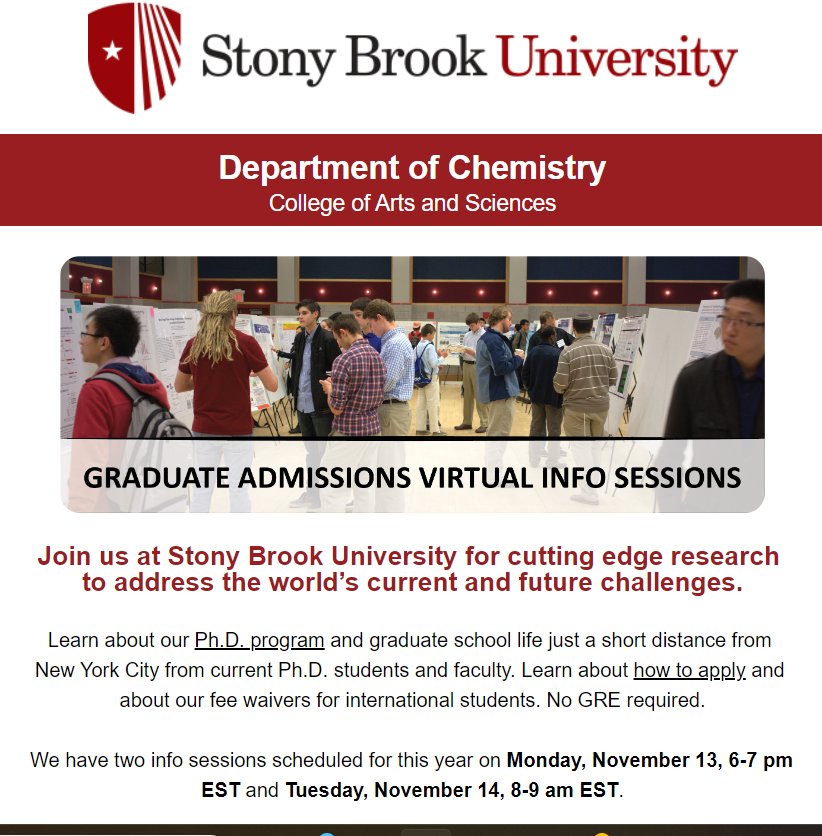 ismail_bilu's tweet image. 🔬 Calling all chemistry enthusiasts! 
 Professors in Chemistry Department are on the lookout for eager students. Don't miss the opportunity! 🎓

 Join the info session now: mailchi.mp/3449a2abc051/s…

#ChemistryStudents #InfoSession #OpportunityKnocks