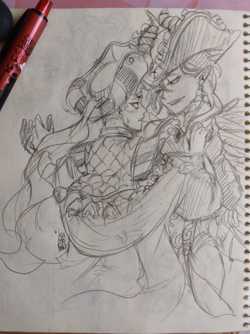 kamapon's tweet photo. I made this originally for Patr3on and I'll put it in the Monthly illustration poll as soon as I can *evil grin*
#twst #twistedwonderland #mallerollo #glomas #ツイステ #グロマス https://t.co/W8qMyki3I8