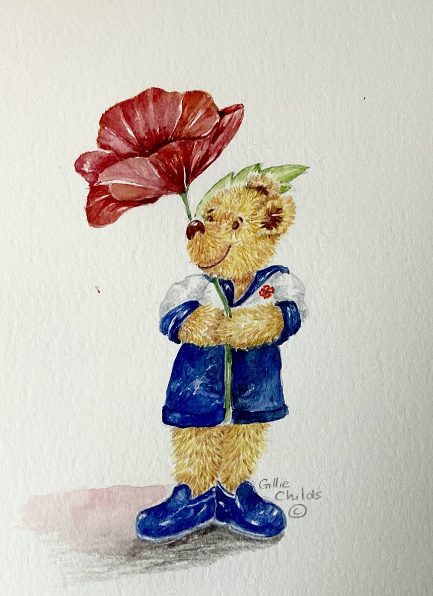 Happy Friday everyone.
Charlie is carrying his poppy with pride.
Have a wonderful day.
#MHHSBD #CharlieAllshapes #Poppy