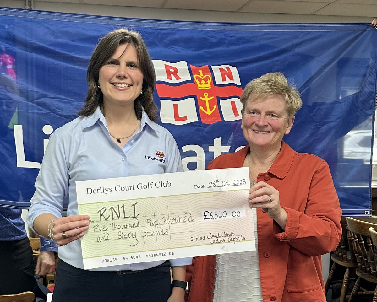 New Quay Lifeboat (@new_quay_rnli) on Twitter photo We would like to thank <a href="/DerllysGolf/">Derllys Court Golf Club ๐ด๓ ง๓ ข๓ ท๓ ฌ๓ ณ๓ ฟ</a> for their recent donation of ยฃ5,560 for our #ShannonAppeal & thank the Ladies Captain Janet Jones for choosing us as their charity. We very much appreciate this wonderful donation ๐ #RNLI #fundraising #SavingLivesAtSea
bit.ly/3Lt71qE We would like to thank <a href="/DerllysGolf/">Derllys Court Golf Club ๐ด๓ ง๓ ข๓ ท๓ ฌ๓ ณ๓ ฟ</a> for their recent donation of ยฃ5,560 for our #ShannonAppeal & thank the Ladies Captain Janet Jones for choosing us as their charity. We very much appreciate this wonderful donation ๐ #RNLI #fundraising #SavingLivesAtSea
bit.ly/3Lt71qE