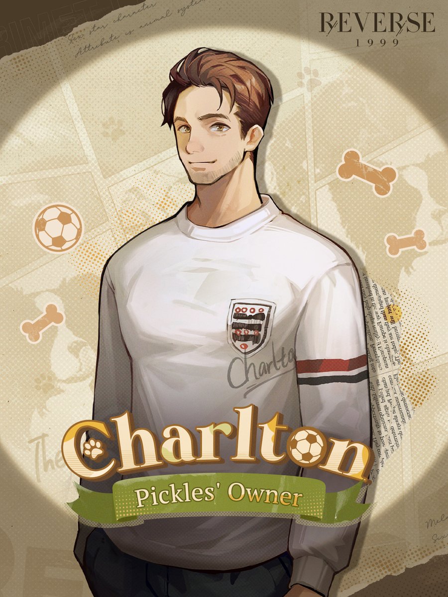 Cast | Charlton

Pickles' owner, a fervent football fan.

A good owner who always invites Pickles to pillow fight and ball throwing contest.

Language barrier turns out to be a problem, where the philosophical puppy is constantly concerned about his reading plan.

#Reverse1999