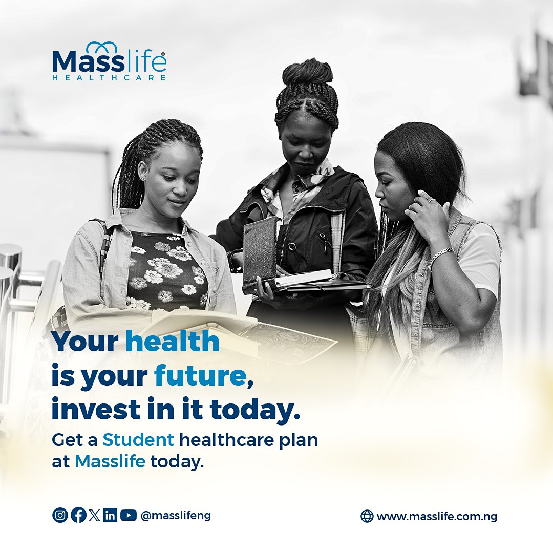 MasslifeNG's tweet image. Masslife Healthcare offers affordable health insurance plan for students. #StudentProtection #StudentHealth #StudentHealthPlan #Tiship #Masslife #MasslifeHealthcare #DiscoverMore #LiveBetter