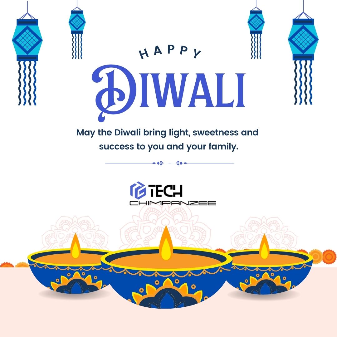 Techchimpanzee's tweet photo. 🌟 Wishing you a Diwali filled with tech brilliance! May your circuits be bright, and your innovations shine. Happy Diwali from TechChimpanzee! 🚀🎇 #TechDiwali #InnovationIlluminated #Techchimpanzee #HappyDiwali https://t.co/HVjShGX2c6