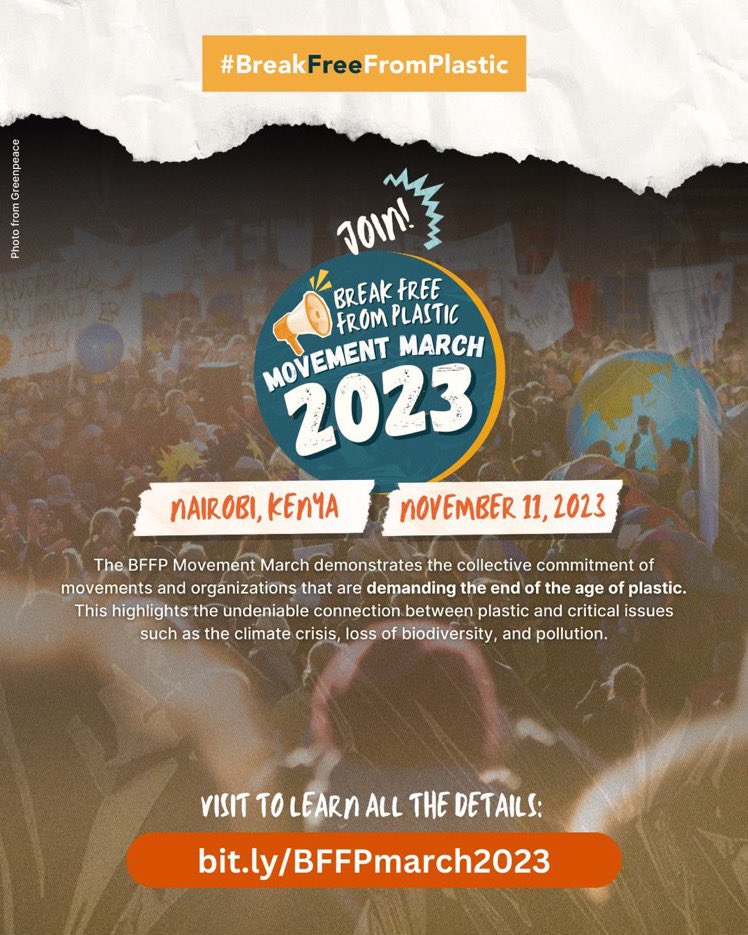 Rain_don06's tweet photo. The @brkfreeplastic movement will unite youth, civil society groups, waste pickers, and activists.  Join the #PlasticsTreatyMarch to make uncompromisable demands for an effective binding instrument.
#BreakFreeFromPlastic #INC3 #PlasticsTreatyMarch https://t.co/LatHtA5l29