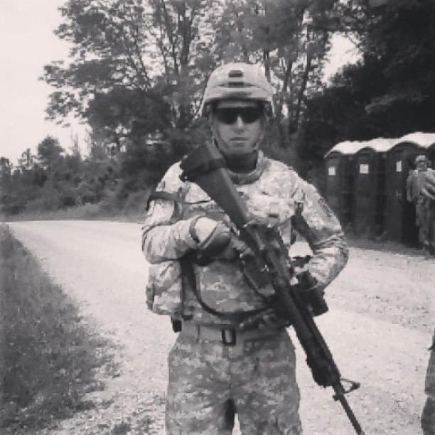 I won’t change my profile pic for Veterans Day, but this was me about 3 days before deployment in 2009. “We were Soldiers once, and young.”