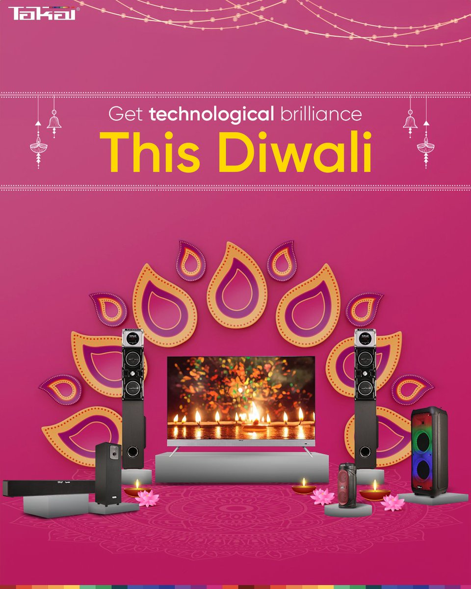 Takai_World's tweet photo. Add a touch of magic to your festive celebrations with the perfect technological brilliance.
To know more, visit https://t.co/U8TMeFuUsP
#Takai #AsRealAsReal #diwali #festive #celebrations #smart #technology https://t.co/XTJR2Sv4nr