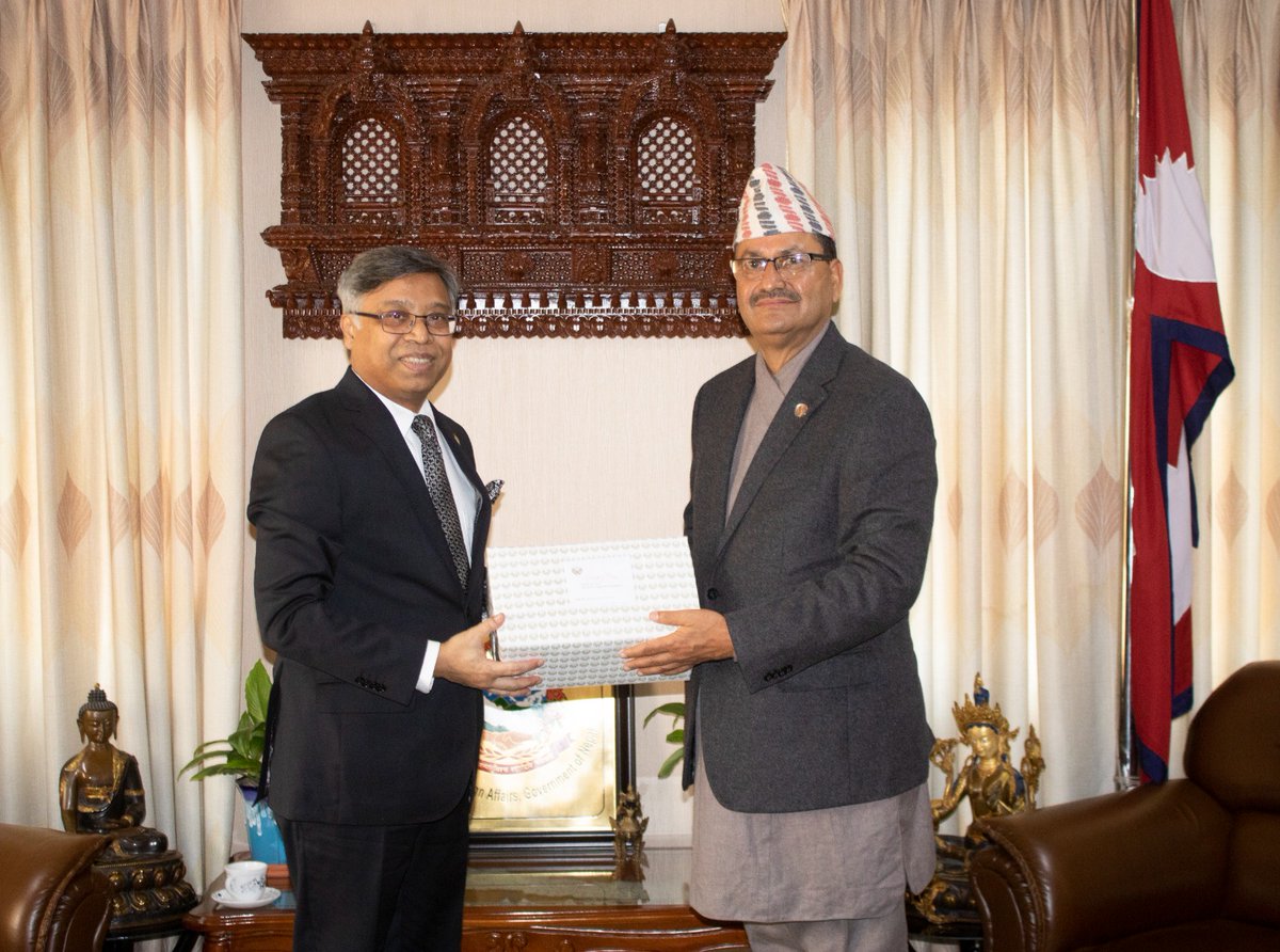 H. E. Mr. Golam Sarwar, Secretary General of SAARC, calls on Hon’ble N.P. Saud, Minister for Foreign Affairs of Nepal, 09 October 2023