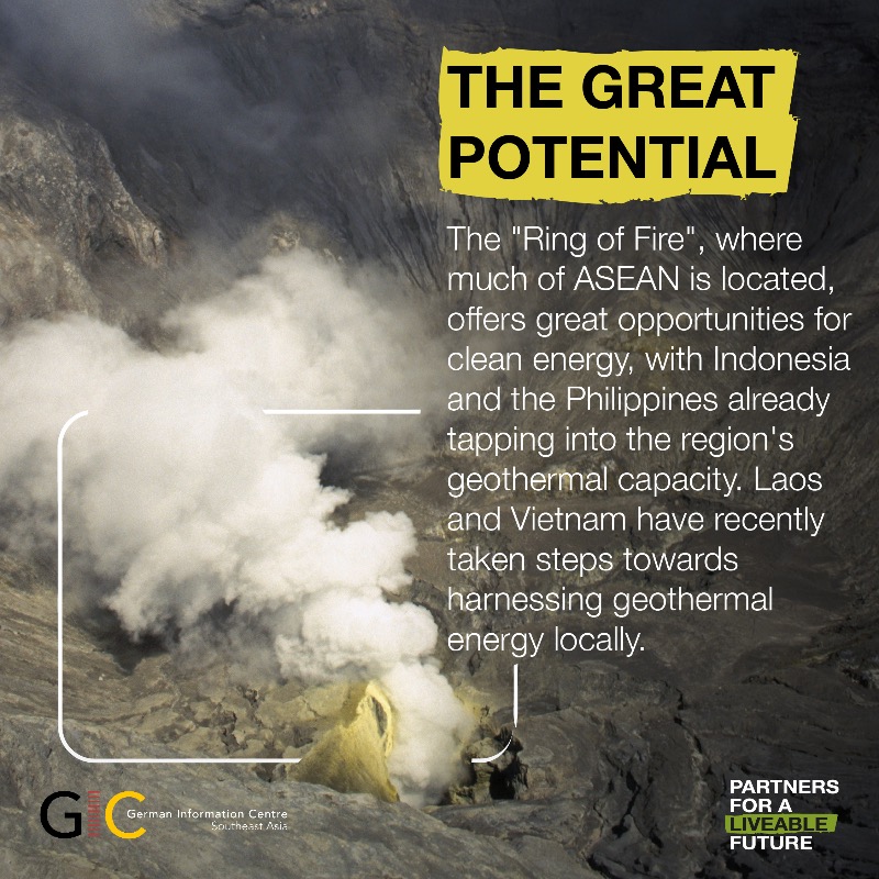 GERmeetsAsia's tweet photo. #Geothermal Energy: A renewable energy with much potential!
In #ASEAN, ๐ต๐ญ&๐ฎ๐ฉ have the largest geothermal capacities. Most recently, a study by ๐ธ๐ฌ@NTUsg & ๐ฉ๐ช@TUM_Asia found potential for this energy to become a key renewable resource in #Singapore
#PartnersForALiveableFuture