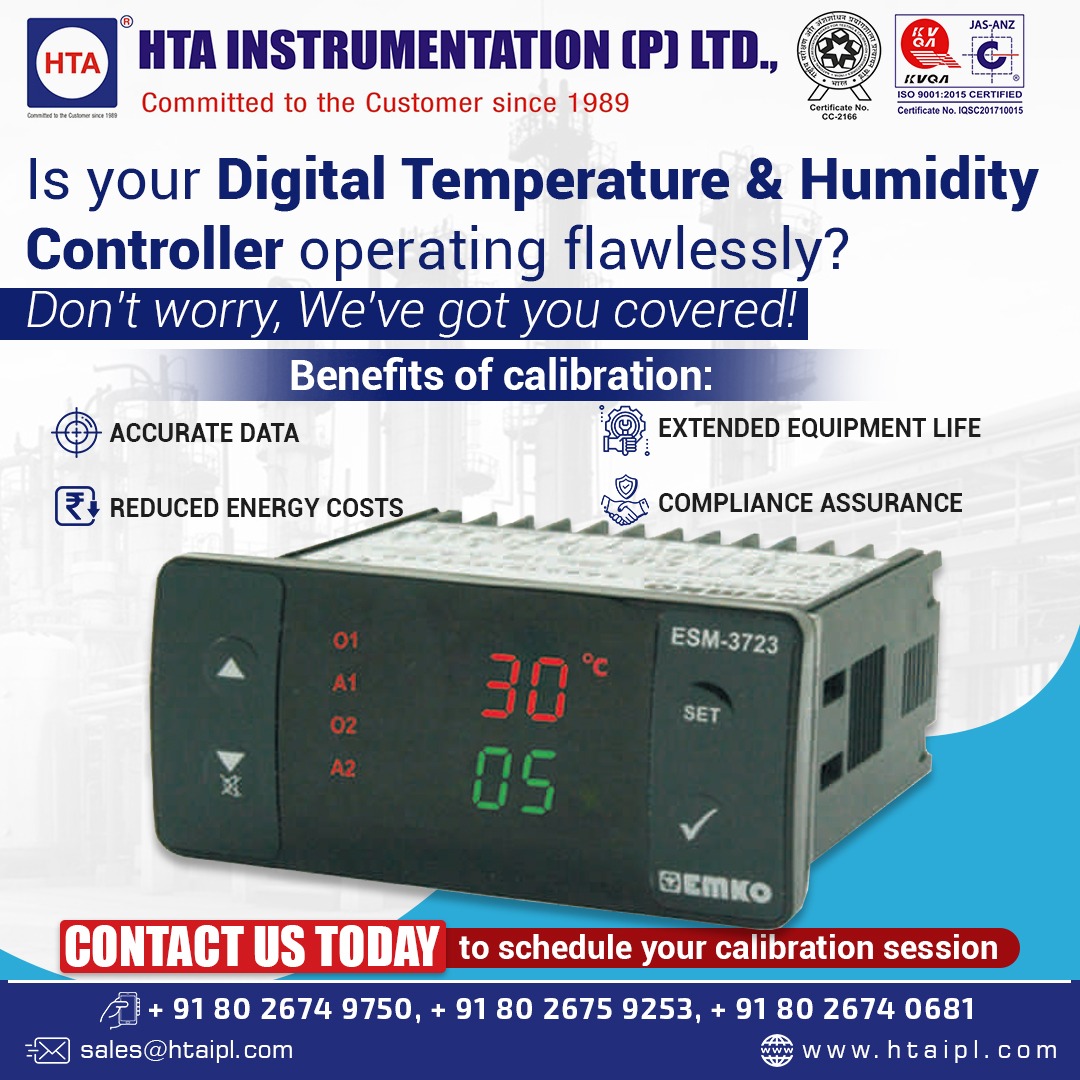 htaipl's tweet image. #HTAIPL stands as your trusted partner for the finest #Calibrationservices, ensuring peak performance for your Digital Temperature and #HumidityControllers. 
📲 Call: + 91-80-26749750, + 91-80-26759253, + 91-80-26740681
🌐 htaipl.com/shop/digital-i…
#temperaturecontroller