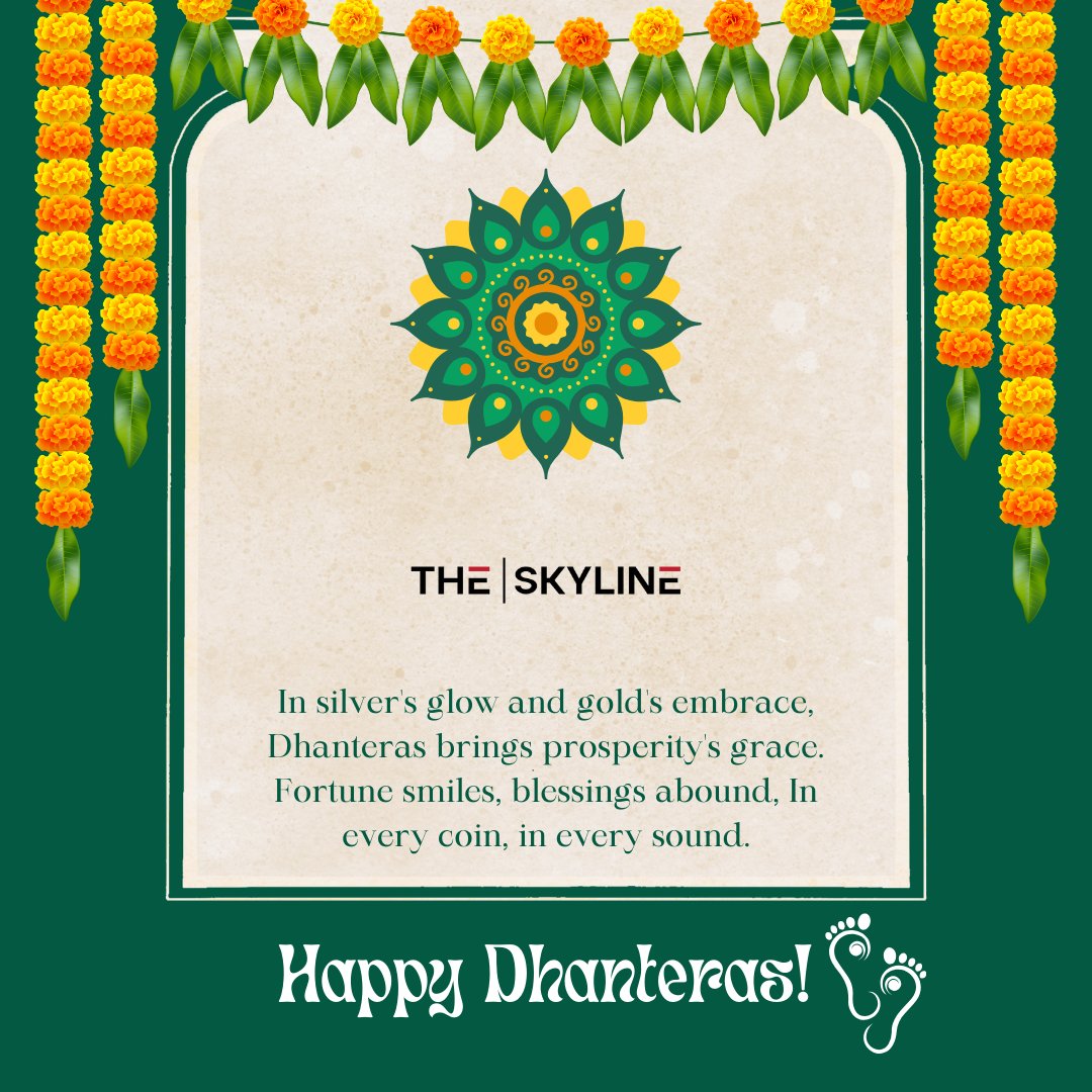 On this auspicious Dhanteras, may your wealth and happiness grow like real estate investments with The Skyline.
#theskylineinfrastructure #happydhanteras