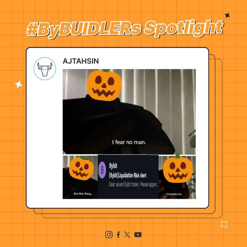Bybit_Official's tweet photo. It's Meme-central here at Bybit with these submissions from our lively #ByBUIDLERS community 🤝

🔍 We’re still on the hunt for more ByBUIDLERS — Bybit lovers &amp; volunteers who lead by example, taking #TheCryptoArk to the next level!

😎 Become a ByBUIDLER 👇