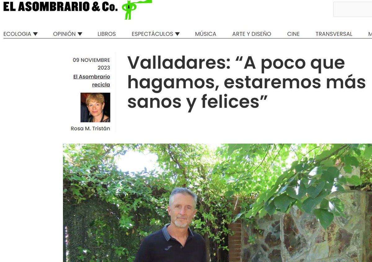 La periodista ambiental Rosa Tristan saca mi mejor versión y apuramos juntos algunas gotas de optimismo en un mar de malas noticias, violencia y pesadumbre elasombrario.publico.es/valladares-a-p… @EdDestino @RosaTristan #cambioclimatico #recivilizacion