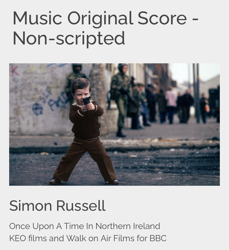 We are thrilled to have two nominations in the @RTS_media #RTSCraftAwards for Scripted and Non-Scripted scores. Hugh congratulations to @TawiahMusic and @lndsywrght for their nomination with ‘Black Ops’ and @spraticus for his nomination for ‘Once Upon A Time in Ireland’