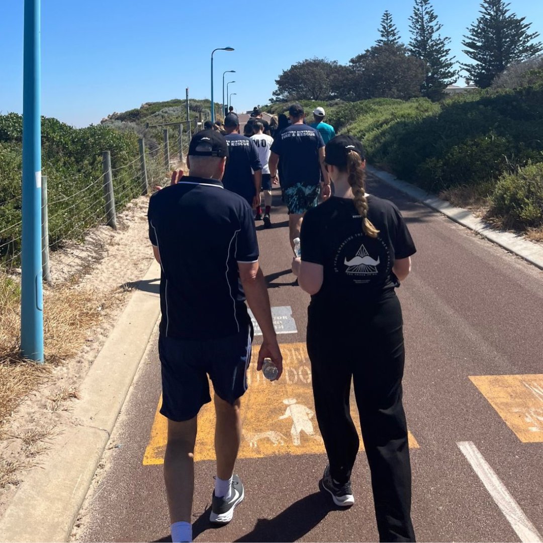 We recently joined @DFES_WA , @WA_Police and @StJohn_WA to walk 5km to raise awareness and funds for @Movember 🏃 60 men are lost to suicide every hour, so we have committed to walking 60km in November and continuing the conversation about available supports for men.