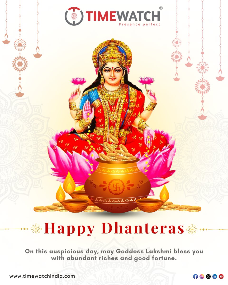 timewatchbiome's tweet photo. Happy Dhanteras to all from TimeWatch family! 🫶🏻😊🌟On this auspicious day, may Goddess Laxmi bless with abundant riches and good fortune.
#dhanteras2023 #DhanterasCelebration #Diwali #Diwali2023 #timewatch #laxmipujan https://t.co/2s1po19Kkp