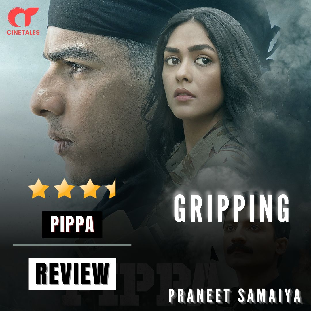 praneetsamaiya's tweet photo. Movie: Pippa
Rating: ⭐⭐⭐½
Review: GRIPPING
Ishaan Khatter, Priyanshu, & Mrunal Thakur shine in this war film ✨
#PippaReview #Pippa @RSVPMovies
Mrunal Thakur is a delight to watch; her character has various layers that she skillfully embodies @mrunal0801 #MrunalThakur 👏
#IshaanKhatter stands out as Balram Mehta with a compelling screen presence 💥
Priyanshu Painyuli delivers an impressive performance
@priyanshu29
Raja Krishna Menon waves his magic once again in #Pippa after #Airlift & does not go over on narration 👍@RajaMenon
Yes, there are some VFX loopholes, but can surely be ignored as Pippa is one of the best war films made in recent times. #PippaOnPrime
@PrimeVideoIN @RonnieScrewvala @RoyKapurFilms @ZeeMusicCompany