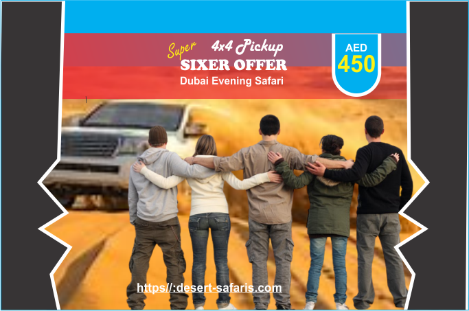 DesertSafari4u's tweet photo. #Dubai_Evening_safari Sixer Offer

Are you tired of your routine life then make a plan and call your #budies and loved ones for an #adventure trip of #dubai #desert #Safari to save some lifetime memories with your #friends. Visit For Special Discount https://t.co/XqFl9FoCY2 https://t.co/bJdHJmW4t6