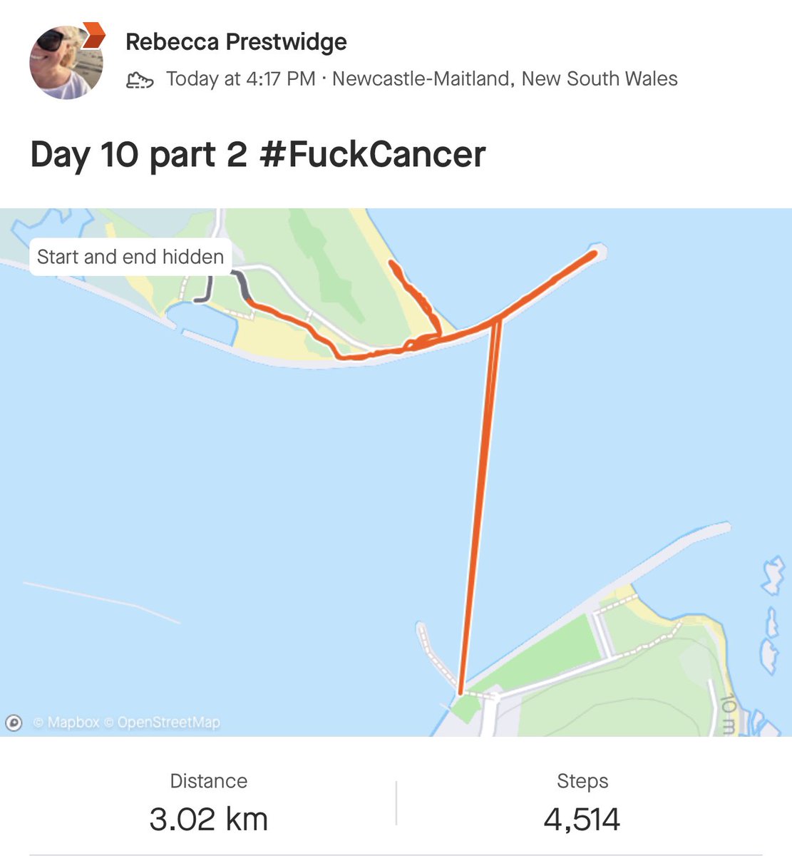 NewyBeachBum's tweet photo. Day 10 as well…… 

In spite of how it looks, and the fact that I might be some sort of goddess, I did not actually walk on water. 😂
Swim and some vitamin D to end the day. 

#FuckCancer #SaltTherapy #GetTheD https://t.co/6tj2Mvx5AE