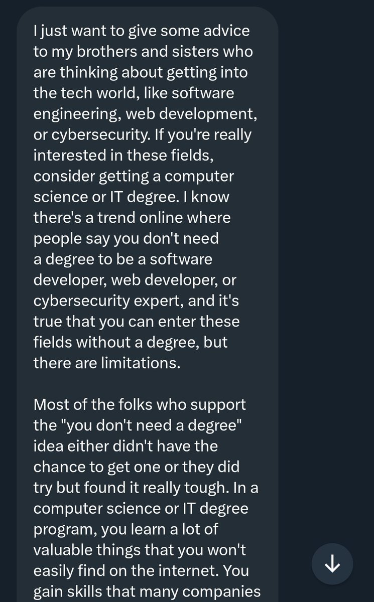 lindz_malindz's tweet image. Advice from an IT professional.
Aspiring Data Analyst/ scientists, Cybersecurity analyst or anyone who wants to be in IT, please read
#ConfessionsWithLinda