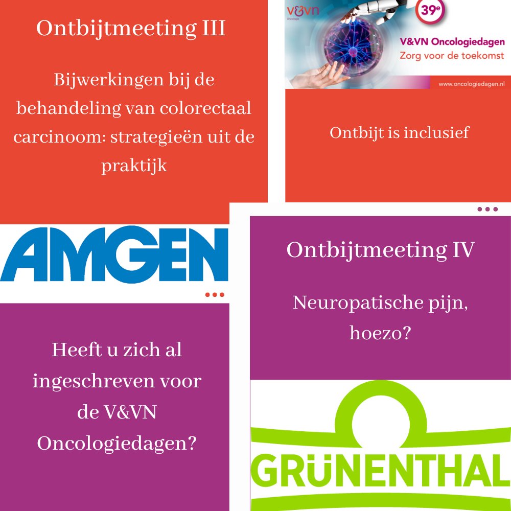 Over 1,5 week is het zover! Wij hopen jullie ook dit jaar weer te verwelkomen bij de 39e V&amp;VN Oncologiedagen 2023. Nog niet geregistreerd? Registreer nog snel voor het weekend!
 
Klik op onderstaande link om meer te weten te komen.
hubs.li/Q028sfZW0