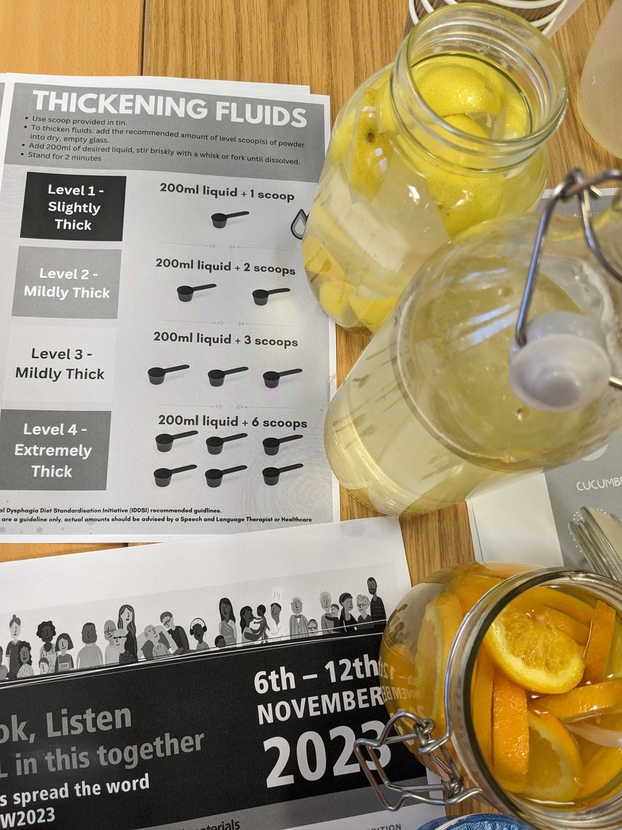 Thirsty Thursday! Our students gave us some top tips for staying hydrated and we tried some thickened fluids #UKMAW2023