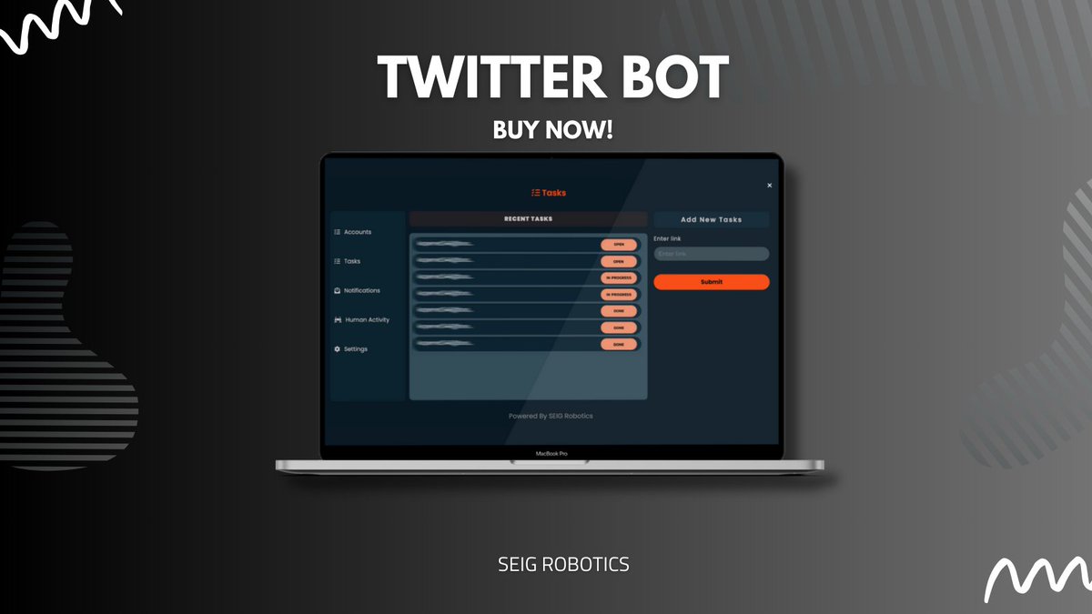Buy our Twitter Bot for just $29/Month now! (Lifetime Version also available) Shop: whop.com/twitter-bot Features: ✅ Add unlimited accounts ✅ Run unlimited tasks ✅ Proxy support ✅ Advanced task settings ✅ Notification-Check ✅ Human Activity ✅ Auto-Follow