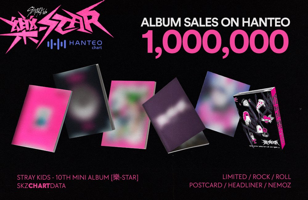 Stray Kids Chart Data on X: “ROCK-STAR” has surpassed 1,000,000 (1M) album  sales on Hnteo! #樂_STAR #ROCK_STAR #StrayKids @Stray_Kids   / X