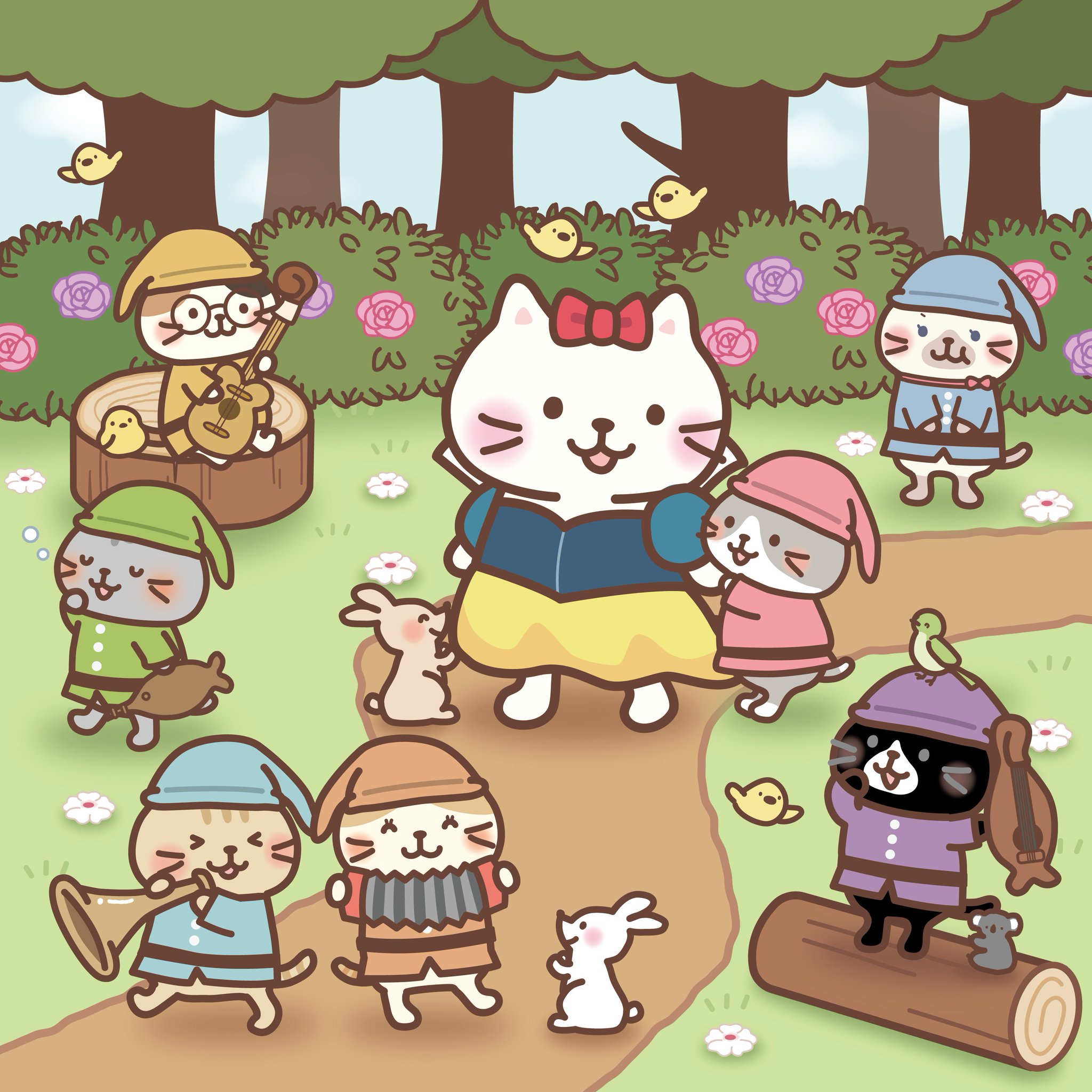 ふくふくにゃんこ ごろにゃんぬいぐるみ（ハッチ・しろたま