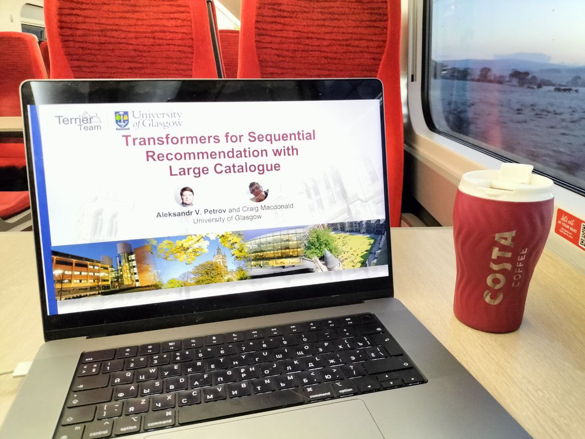 asash's tweet image. On My way to London and rehearsing my today&apos;s UCL Web Intelligence talk on transformers for RecSys.
If you are in London, don&apos;t hesitate to come to the meetup today at 2pm (but don&apos;t forget to register at meetup.com/ucl-wi-meetup-…)
#WITalk #recsys #LondonRecSys #meetup