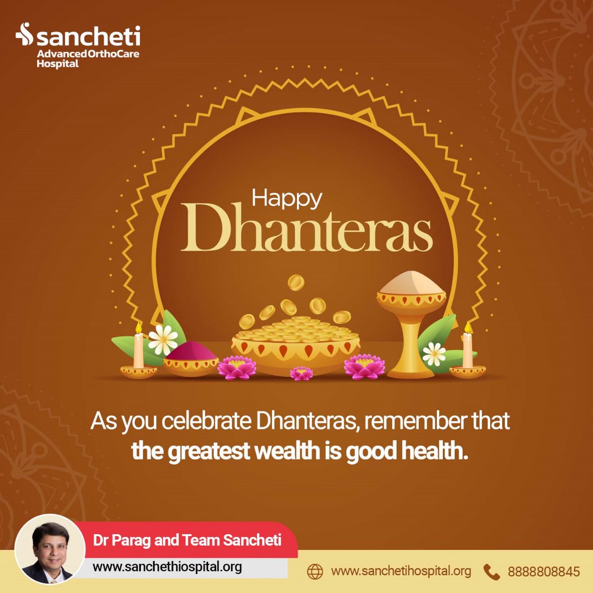 As we celebrate Dhanteras, Team Sancheti wishes you a treasury of good health and a strong foundation for a prosperous life.
#drparagsancheti #sanchetihospital #diwali2023