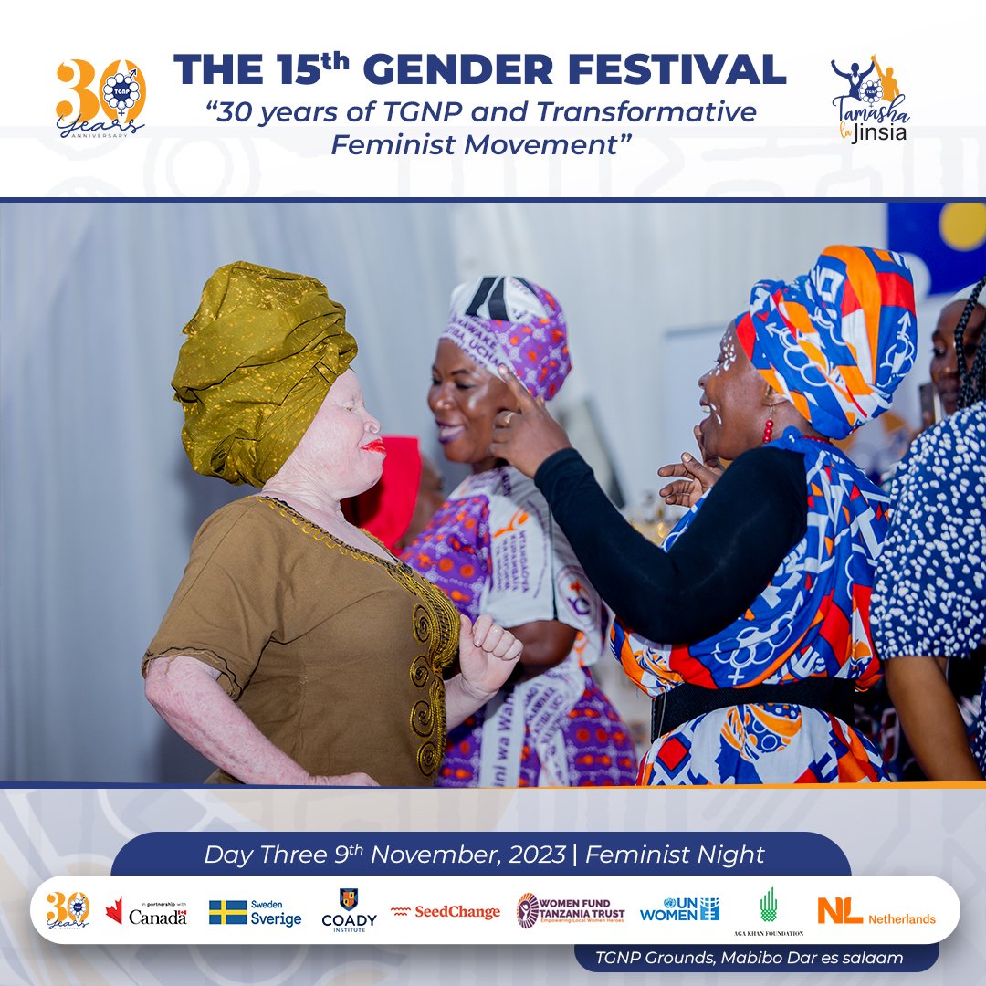 tgnptz's tweet photo. Dancing to our hearts' content.
The African Feminist Night provided such a stress reliever environment. It was fun!
#GenderFestival2023 #30YearsofTGNP #Miaka30yaTGNP #TamashalaJinsia2023 https://t.co/ZiZrjYeVxk