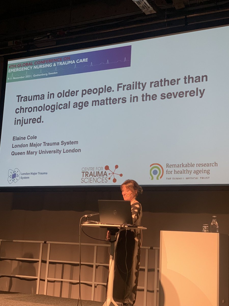 <a href="/TraumaEMC/">Elaine Cole</a> #ENTCconf important differences in older trauma patients in critical care #frailty