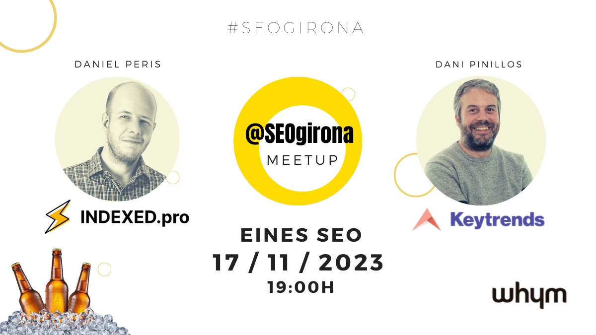 seogirona's tweet image. Ja tenim aquí el #SEOgirona de novembre especial Eines #SEO!

Tindrem a @DanielPeris explicant-nos les interioritats de @INDEXEDpro i a @danipinillos presentant-nos la plataforma @keytrends_ai 🍻🍻

📆 Divendres 17
📍 @Dobleseo 
Inscripcions i info -&amp;gt; meetup.com/es/seo-girona/…