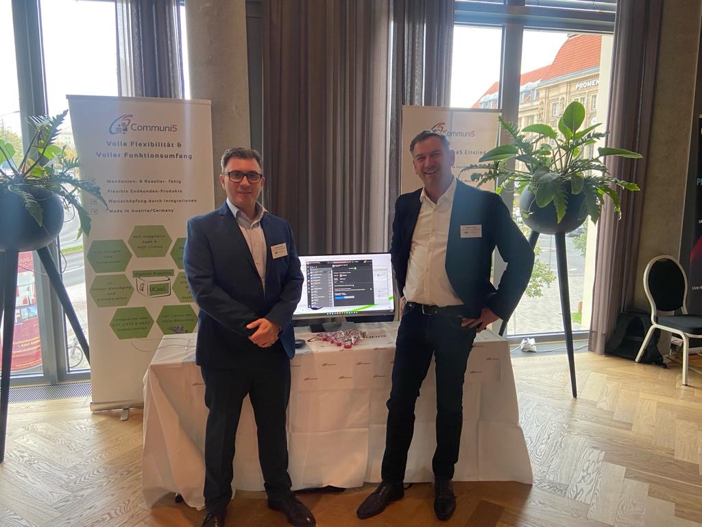 Norbert&amp;Werner are at the VAF Annual Conference on Technology&amp;Service in Leipzig.Are you there too&amp;would like to meet them?You still have the chance today!If it doesn't work out. Contact us: Marketing@communi5.com 
#communi5 #ucaas #VAF