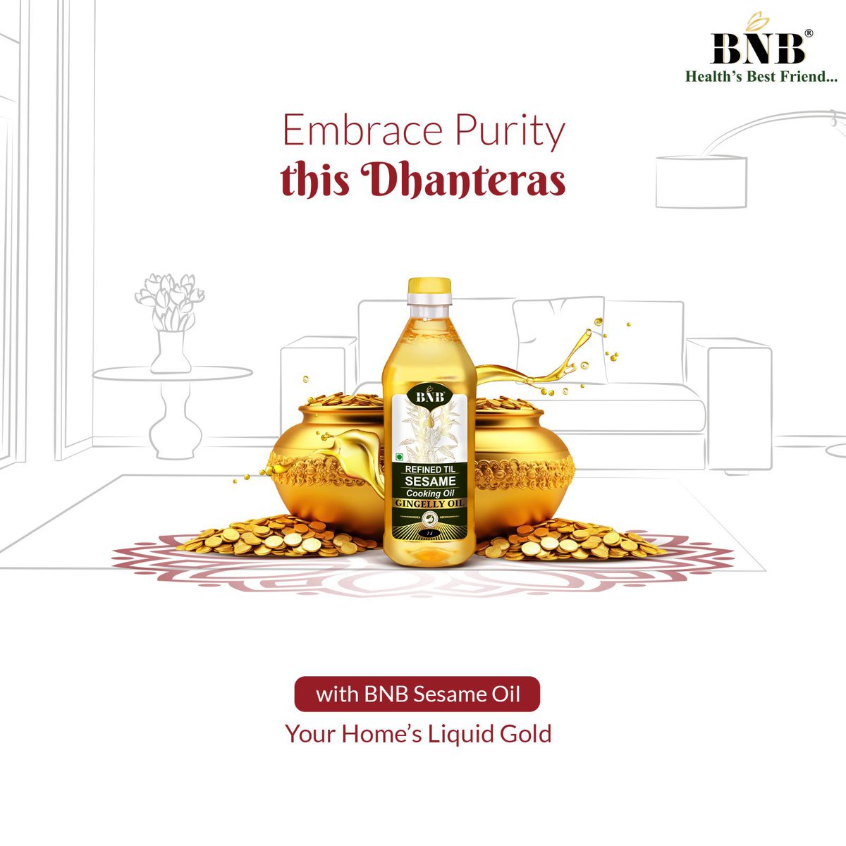 🌟 BNB wishes you a Dhanteras filled with good wealth and positive vibes!

🌟🪔May this festive occasion bring you joy, prosperity, and well-being.🪔

Happy Dhanteras!🪔 💫

#shubhdhanteras #dhanteras #switchtoBNB #Refinesesameoil #healthiswealth #sesame #BNB #healthyfood