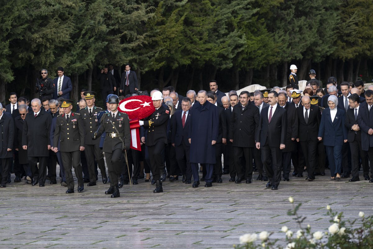 Cumhurbaşkanımız Recep Tayyip Erdoğan, Gazi Mustafa Kemal Atatürk'ün vefat yıl dönümü dolayısıyla Anıtkabir'de düzenlenen devlet törenine katıldı. #10Kasım