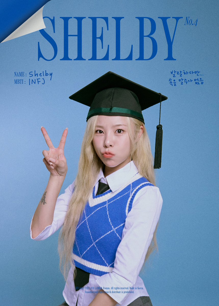 [#WheeIn]
Will you go to PROM with me?

👩‍🎓 NAME: Shelby
👩‍🎓 MBTI: INFJ
👩‍🎓 발랄하다만… 속을 알 수가 없음

2024 SEASON’S GREETINGS
💌 bitly.ws/ZHSv

#휘인 #2024시즌그리팅