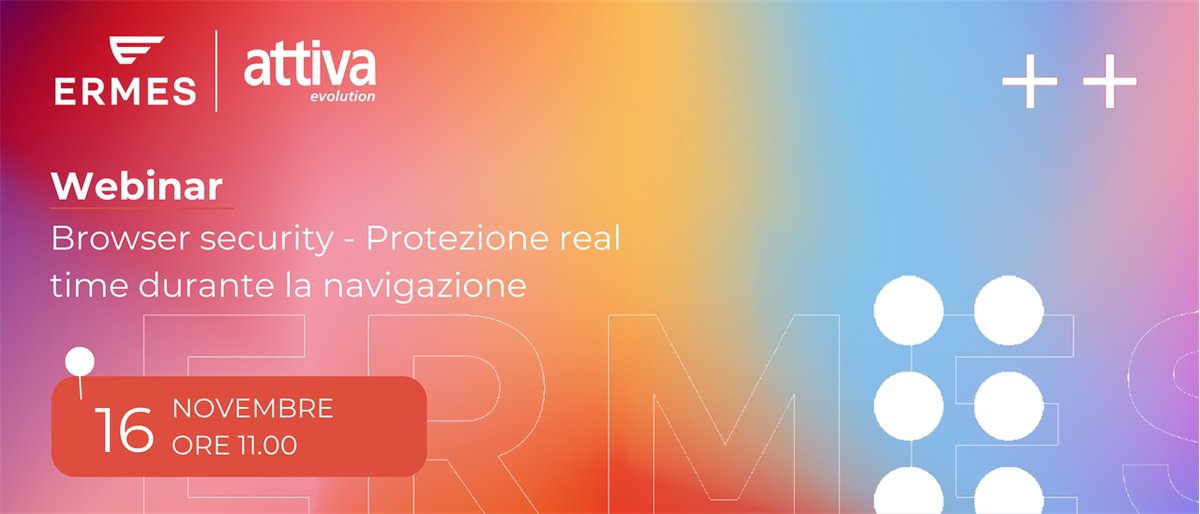 📢 Scopri la #BrowserSecurity di #Ermes! Partecipa al #Webinar per approfondire come i meccanismi di #IntelligenzaArtificiale e #DeepLearning analizzano le connessioni web in real time, bloccando quelle sospette anche in base ai comportamenti dell'utente⏩
attivaevolution.com/Eventi/Browser…