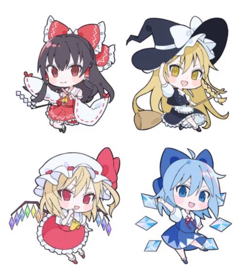 例大祭にて、キャラマ様のブースから販売されるグッズのSDイラスト11体描き下ろしさせていただきました! とても可愛く仕上げていただいております よろしくお願いいたします